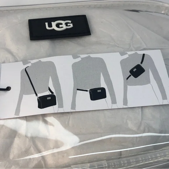 UGG Black and Clear Janey II Transparent Crossbody Belt-bag Clutch - Picture 2 of 11